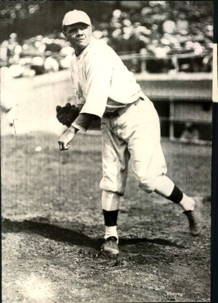 1914-19 circa Babe Ruth Boston Red Sox "The Sporting News Collection Archives" Original 4" x 6" Photo (Sporting News Collection Hologram/MEARS Photo LOA)