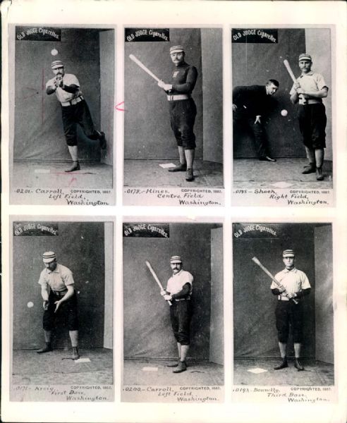 1887 Washington Senators Tobacco Cards Reproduction "The Sporting News Collection Archives" Original 8" x 10" Photo (Sporting News Collection Hologram/MEARS Photo LOA)