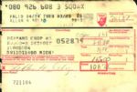 Bud Selig Milwaukee Brewers Airline Receipts 