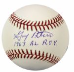 1963 Gary Peters Chicago White Sox Single Signed OAL (Budig) Baseball " 1963 A.L. R.O.Y" - JSA 