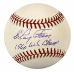 1960 Elroy Face Pittsburgh Pirates Single Signed OML (Selig) Baseball "1960 W.S. Champs" - JSA