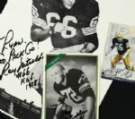1993-94 Ray Nitschke Green Bay Packers Signed Photo Postcard & 8" x 10" - JSA 