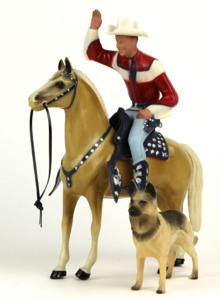 1960s Hartland Roy Rogers With Horse Bullet the Dog Saddle Hat & Guns 