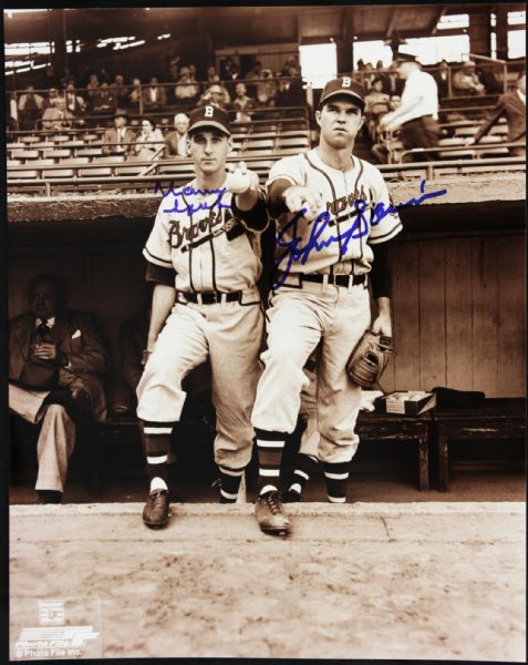 1950s Warren Spahn & Johnny Sain Milwaukee Braves Signed 8" x 10" Photo - JSA