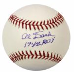 1948 Al Dark Boston Braves Single Signed OML (Selig) Baseball "1948 ROY" - JSA 