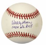 1954 Wally Moon St. Louis Cardinals Single Signed ONL (Coleman) Baseball "1954 NL ROY" - JSA 