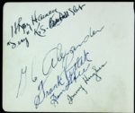 1940s Grover Cleveland Alexander Cleveland Indians Signed Parchment - JSA 