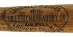 1922-23 Buck Weaver H&B Louisville Slugger Side Written Professional Model Game Used Bat - 1 of 1 Only Recorded Barnstorming Example in MEARS Data Base - Chicago 1919 White Sox - (MEARS A7.5) 