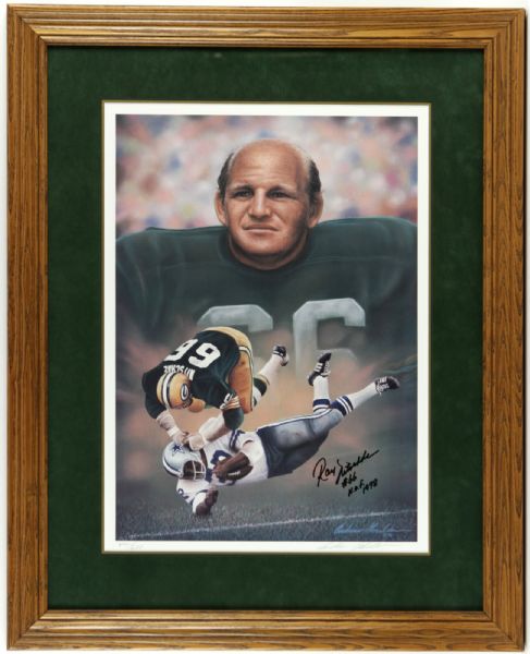Ray Nitschke Green Bay Packers "Route 66" Signed Print 16" x 23" Display (471/660) - MEARS 