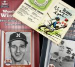 1965 Warren Spahn Milwaukee Braves Signed Schedule & Commemorative Cards - JSA 