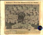 1896 Modern Print Baltimore Orioles The Sporting News Collection Archives Original 8 x 10 Photo (Sporting News Collection Hologram/MEARS Photo LOA)