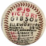 1965 Bob Gibson St. Louis Cardinals Game-Used Baseball From Game He Hit Home Run - JSA