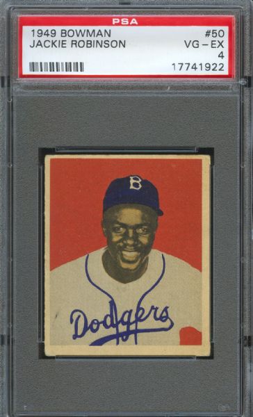 1949 Bowman Dodgers Jackie Robinson #50 PSA VG-EX 4