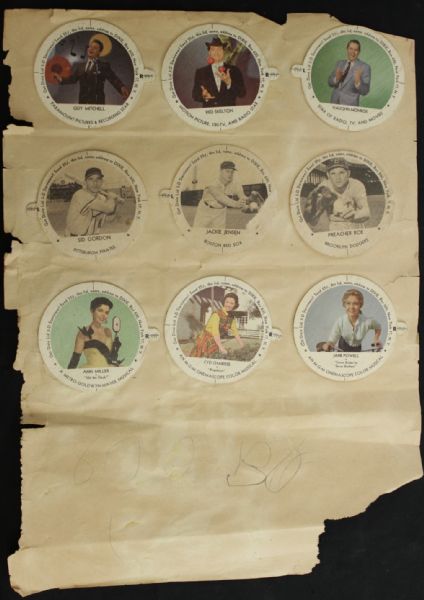 1930s Dixie Lids With Red Skelton Sid Gordon Jackie Jensen Preacher Roe