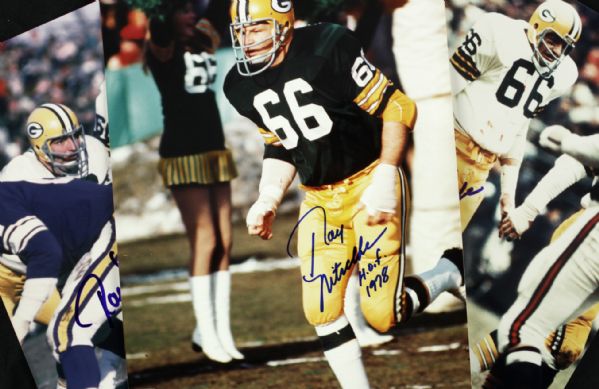 1990s Ray Nitschke Green Bay Packers Signed 8" x 10" - Lot of 3 - JSA