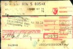 Bud Selig Milwaukee Brewers Airline Receipts 
