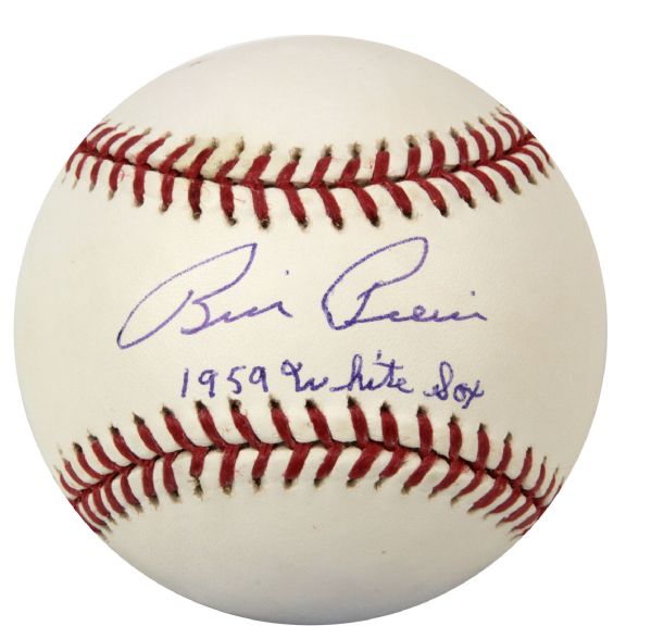 1959 Billy Pierce Chicago White Sox Single Signed OAL (Budig) Baseball "1959 White Sox" - JSA 
