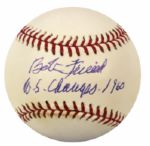 1960 Bob Friend Pittsburgh Pirates Single Signed OML (Selig) Baseball " W.S. Champs 1960" - JSA 