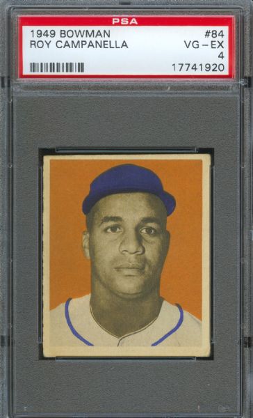 1949 Bowman Dodgers Roy Campanella Rookie #84 PSA VG-EX 4