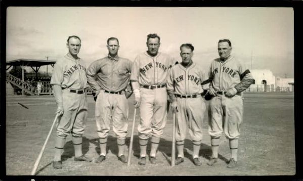 1936 New York Giants Baseball School Staff "The Sporting News Collection Archives" Original 3.5" x 5.5" Photo (Sporting News Collection Hologram/MEARS Photo LOA)