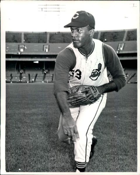 1965-66 circa Luis Tiant Cleveland Indians "The Sporting News Collection Archives" Original 8" x 10" Photos (Sporting News Collection Hologram/MEARS Photo LOA) - Lot of 2