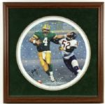 Brett Favre Green Bay Packers Signed Tis The Season Print Display 67/444 - MEARS 