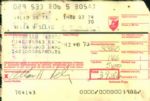 Bud Selig Milwaukee Brewers Airline Receipts 
