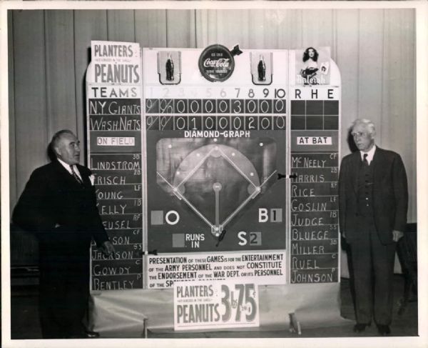 1924 World Series Diamond-Graph "The Sporting News Collection Archives" Original 8" x 10" Photo (Sporting News Collection Hologram/MEARS Photo LOA)