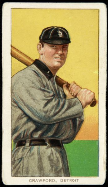 1909 - 11 T206 Sam Crawford Detroit Tigers El Principe De Gales Back Card