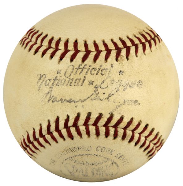1950s Joe Adcock Milwaukee Braves Game Used Home Run ONL (Giles) Baseball - MEARS LOA
