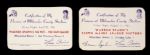 1961 Warren Spahn Milwaukee Braves No-Hitter & 300th Win Certificate 