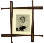 1961 Chicago White Sox Player Mini-Bat Displays  with Autographed 6x10 Photographs - Lot of 8 With Herb Score Ted Kluszewski Minoso