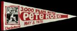 1980s Pete Rose Cincinnati Red Signed Wheaties Box Pennant & Newspaper - JSA 