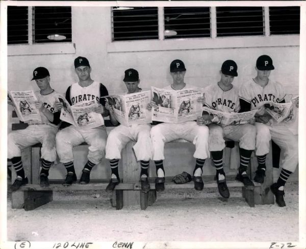 1958 Ted Kluszewski Dick Groat Pittsburgh Pirates "The Sporting News Collection Archives" Original 8" x 10" Photo (Sporting News Collection Hologram/MEARS Photo LOA)