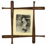 1961 Chicago White Sox Player Mini-Bat Displays  with Autographed 6x10 Photographs - Lot of 8 With Herb Score Ted Kluszewski Minoso