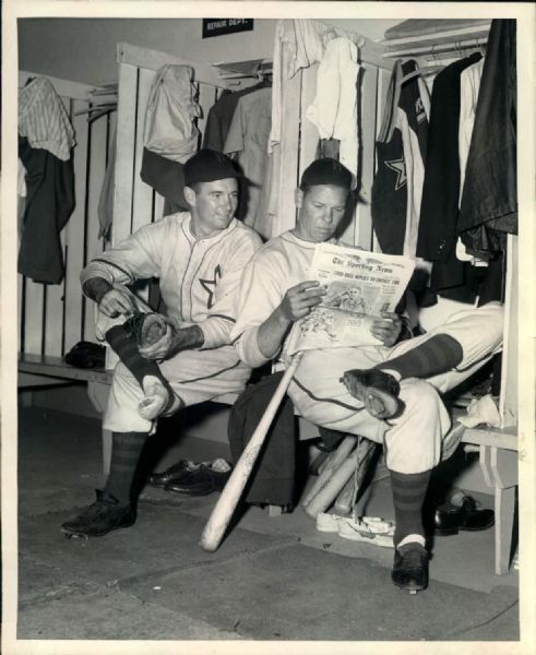 1944 Babe Herman Les Powers Hollywood Stars PCL "The Sporting News Collection Archives" Original 8" x 10" Photo (Sporting News Collection Hologram/MEARS Photo LOA)