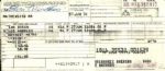 1976 Eddie Mathews Milwaukee Braves Signed Airline Receipt - JSA 