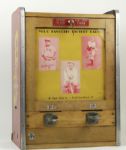 1930s Large All Wood Victory DeLuxe Post Card Vendor Counter Top Vending Machine