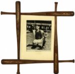 1961 Chicago White Sox Player Mini-Bat Displays  with Autographed 6x10 Photographs - Lot of 8 With Herb Score Ted Kluszewski Minoso