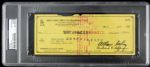 1974 Bud Selig Milwaukee Brewers Signed Check - To Texas Rangers - PSA Encapsulated