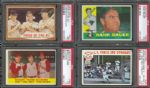 Large PSA Graded Collection (100) Including Many Stars & Hall Of Famers