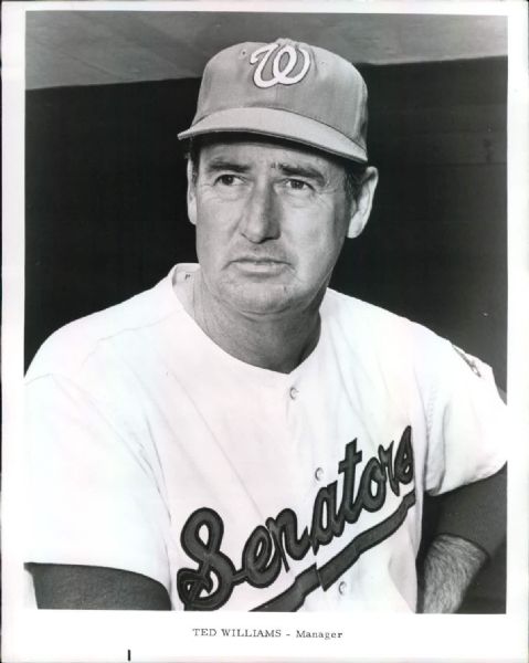 1969 Ted Williams Washington Senators "The Sporting News Collection Archives" Original 8" x 10" Photos (Sporting News Collection Hologram/MEARS Photo LOA) - Lot of 2