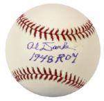 1948 Al Dark Boston Braves Single Signed OML (Selig) Baseball "1948 ROY" - JSA