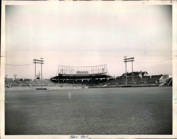 1955-56 Oakland Oaks Park PCL "The Sporting News Collection Archives" Original Photos (Sporting News Collection Hologram/MEARS Photo LOA) - Lot of 2