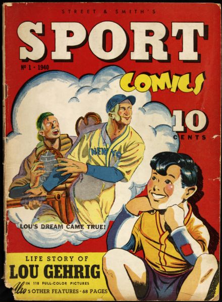 1940 Lou Gehrig New York Yankees Comic Book