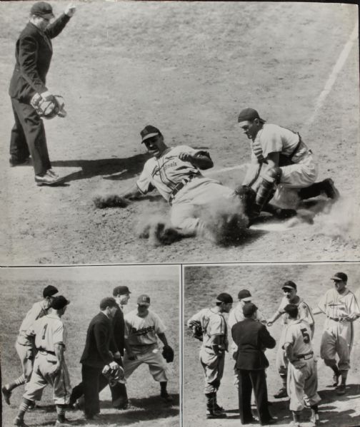 1940s St. Louis Cardinals Brooklyn Dodgers "TSN Collection Archives" Original First Generation 9.5" x 11.5" Choice Jumbo Oversized Photo (TSN Collection Hologram/MEARS Photo LOA) 1:1, Unique
