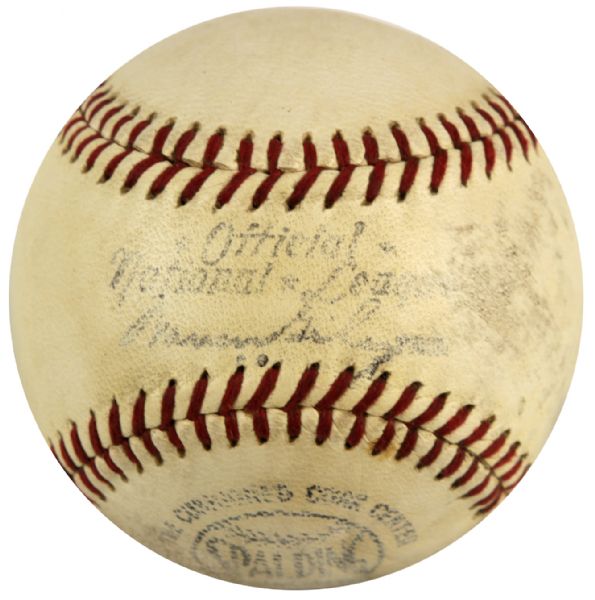 1958-66 Frank Thomas Pittsburgh Pirates Home Run Baseball From Former Cubs Bat Boy - MEARS LOA  & Hologram