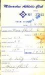 1974 Lee Mac Phail Milwaukee Athletic Club Receipt - Guest of Bud Selig 