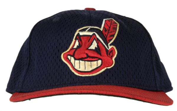 1999-2000 Mark Whiten Cleveland Indians Game Worn Cap (MEARS Auction LOA)