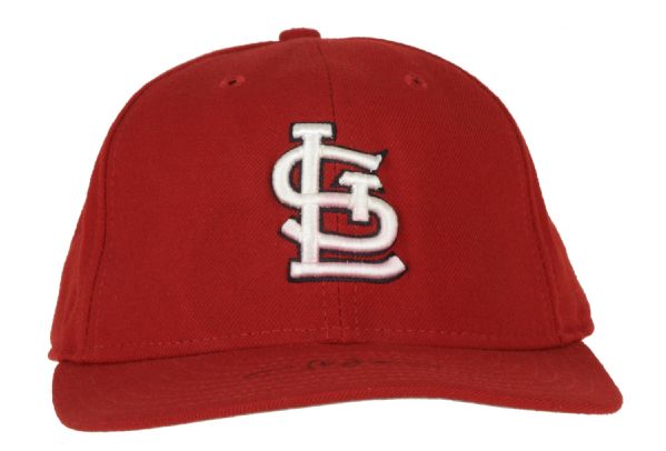 1999-2001 J.D. Drew St. Louis Cardinals Game Worn Cap (MEARS Auction LOA)